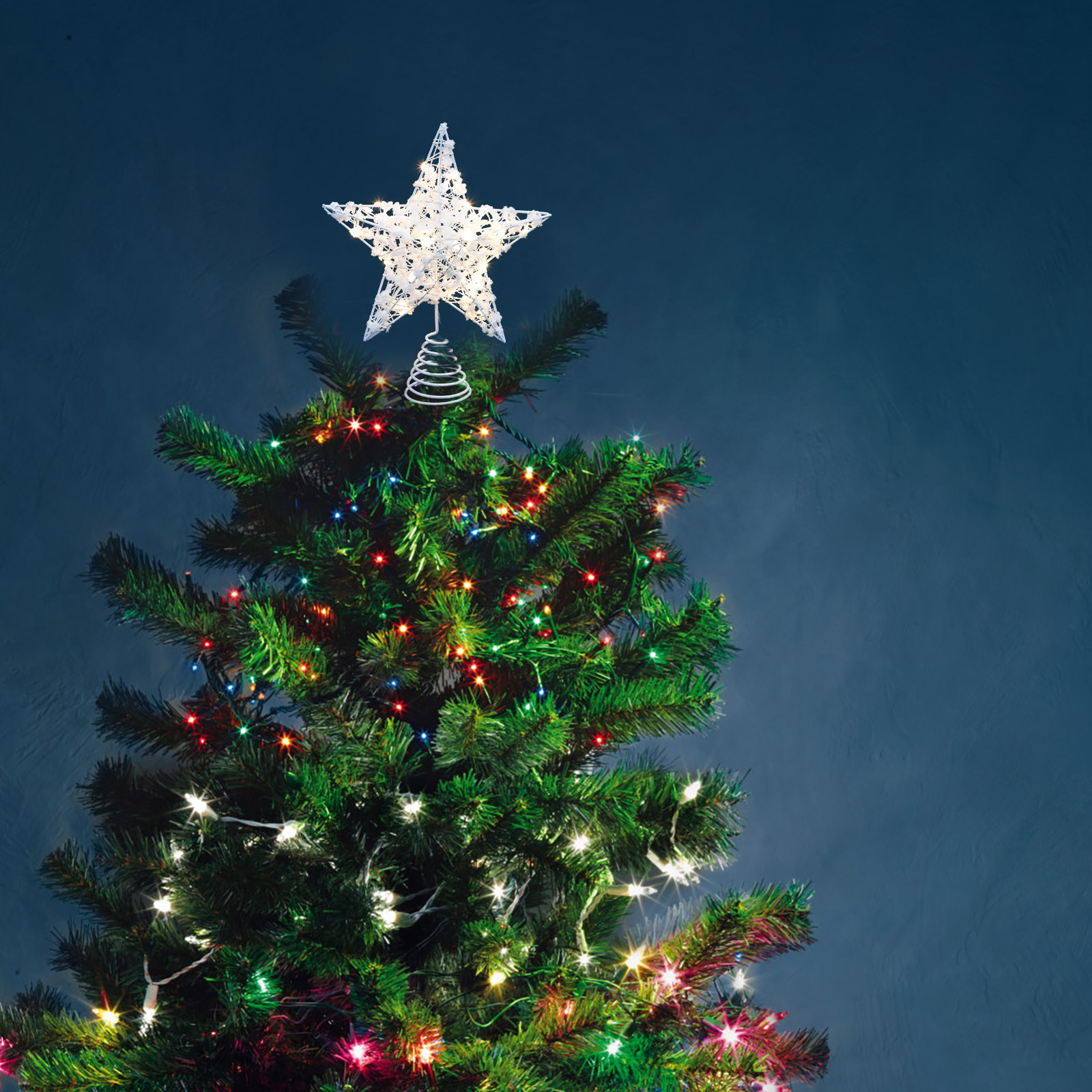 Star Tree Topper - 1Pcs Christmas Tree Star Lamp Iron