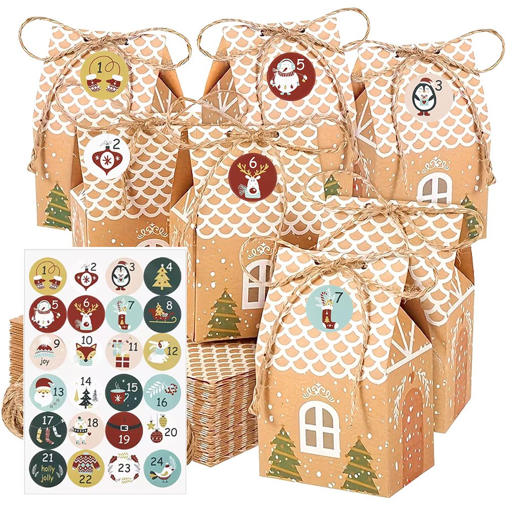 Advent Calendar Gift - 24pcs/Sets Christmas Advent Calendar Candy Boxes