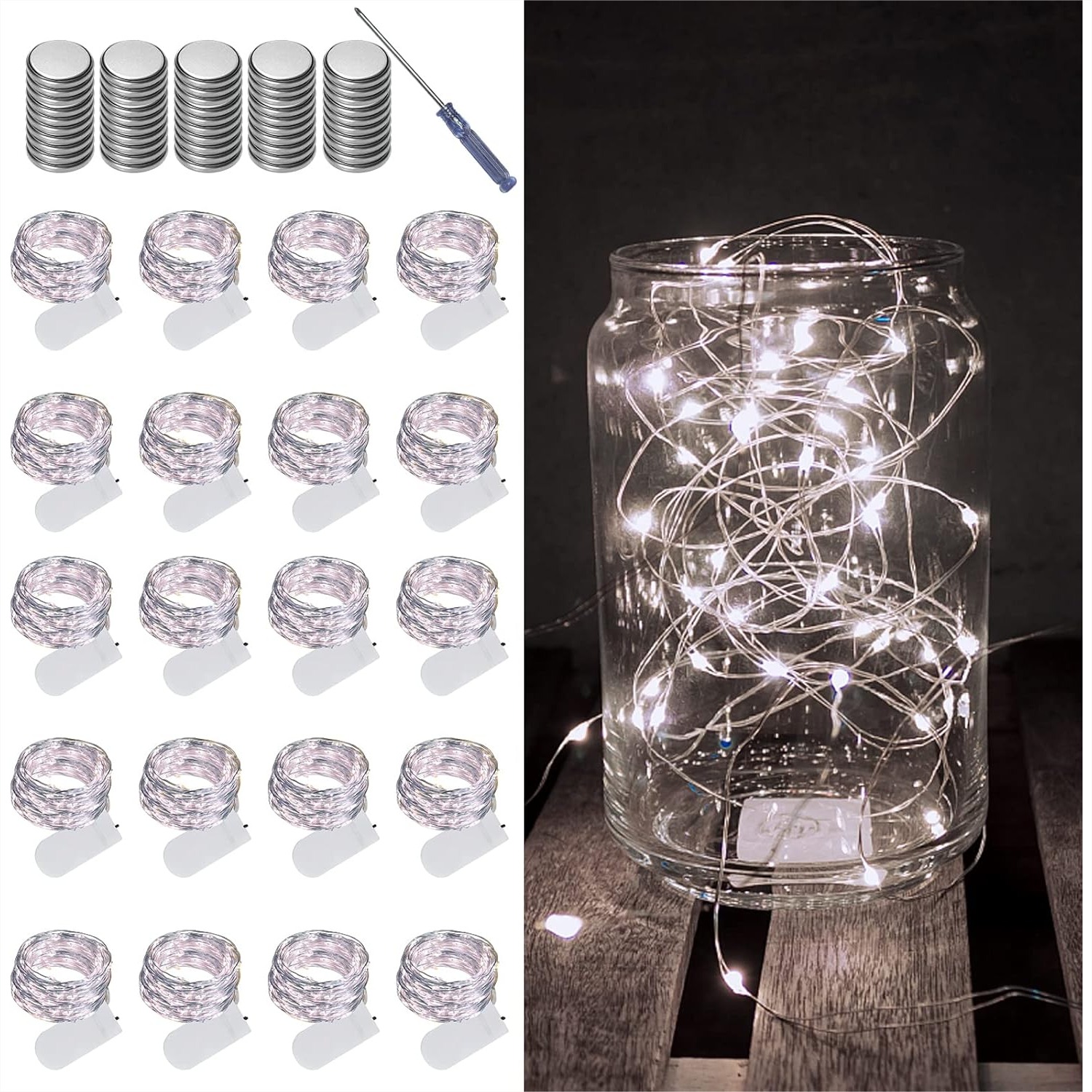 Led Fairy String Lights - 20 Pack Fairy Lights Battery Operated