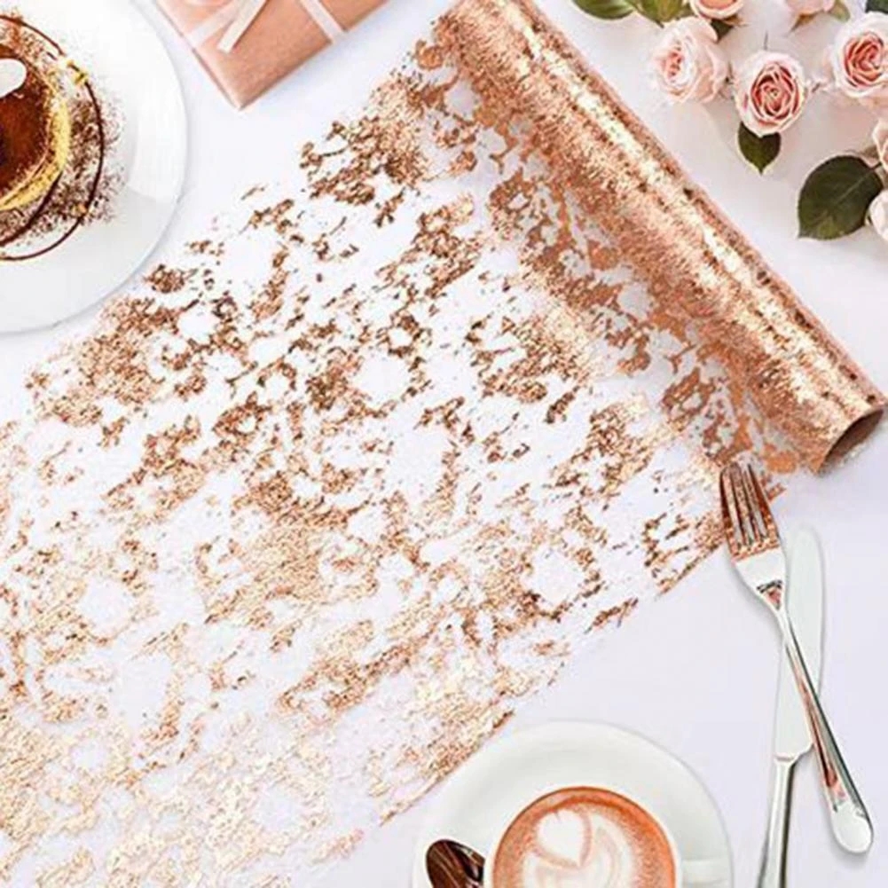Christmas Table Runner - 273/500cm Wedding Table Runners Rose Gold