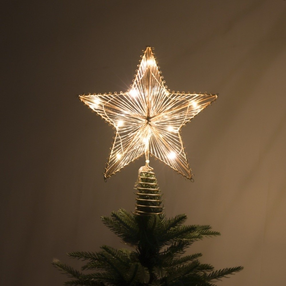 Star Tree Topper - 3D Glitter Star Christmas Trees Topper