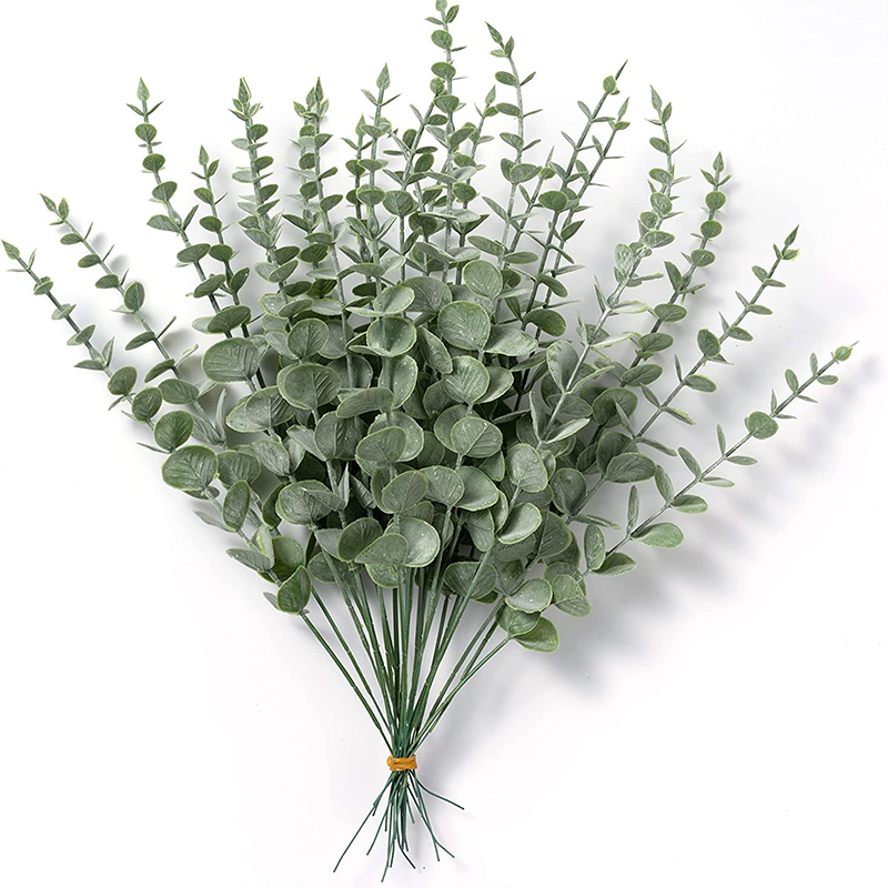 Christmas Wreath Fake - Artificial Eucalyptus Stems Leaves Fake Plants