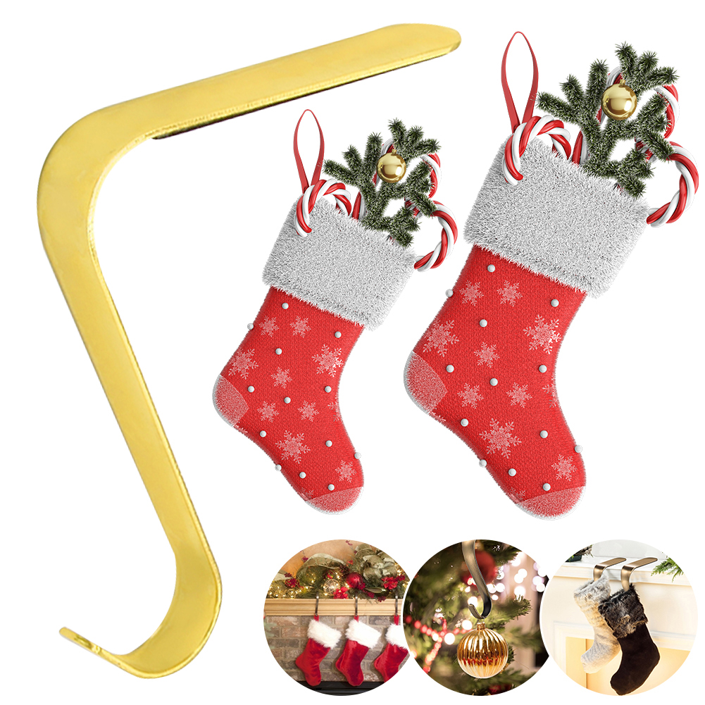 Christmas Stocking Hanging - 2 Pcs Christmas Fireplace Stocking Hanger