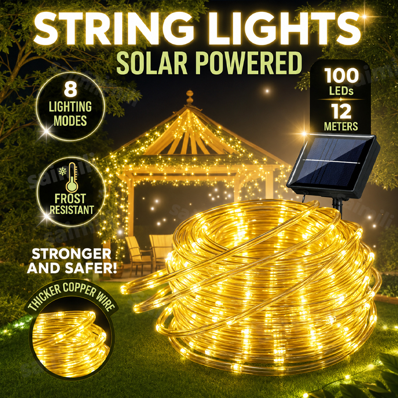 Christmas Lights Outdoor - LED String Lights Garden Outdoor Solar
