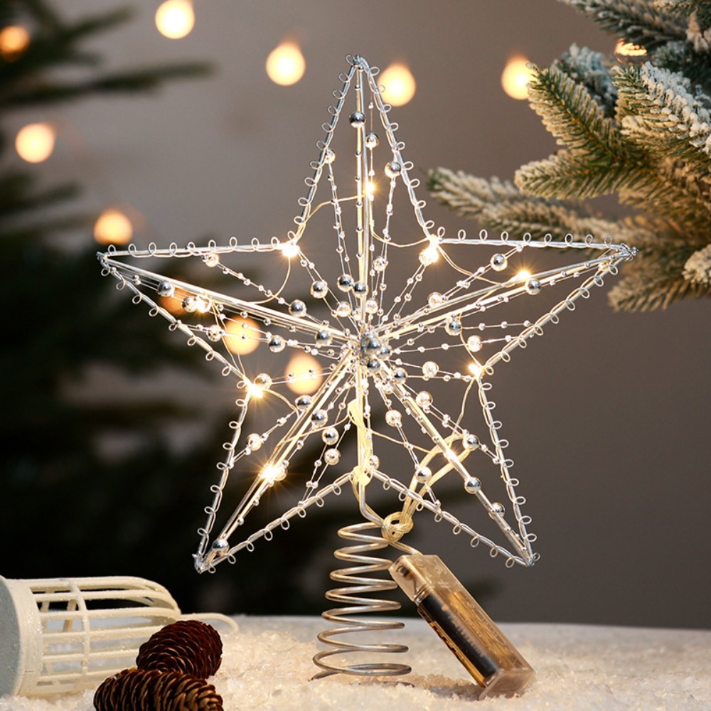 Star Tree Topper - Gold/Silver LED Christmas Tree Topper Star