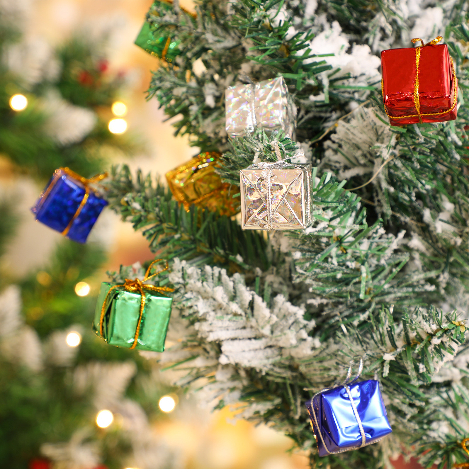 Gift Box Wrap Set - 24Pcs Christmas Tree Hanging Decorations Small
