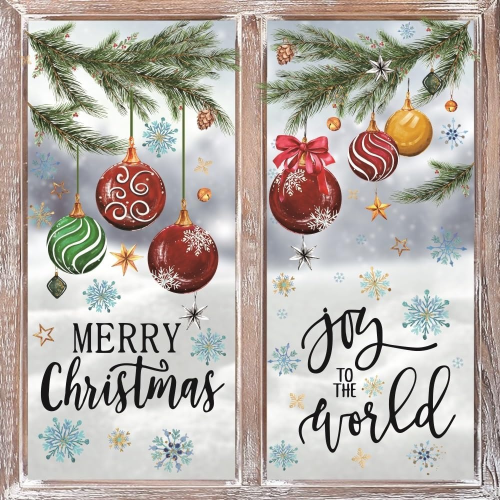 Snowflake Window Decal - 221 PCS Christmas Window Clings –