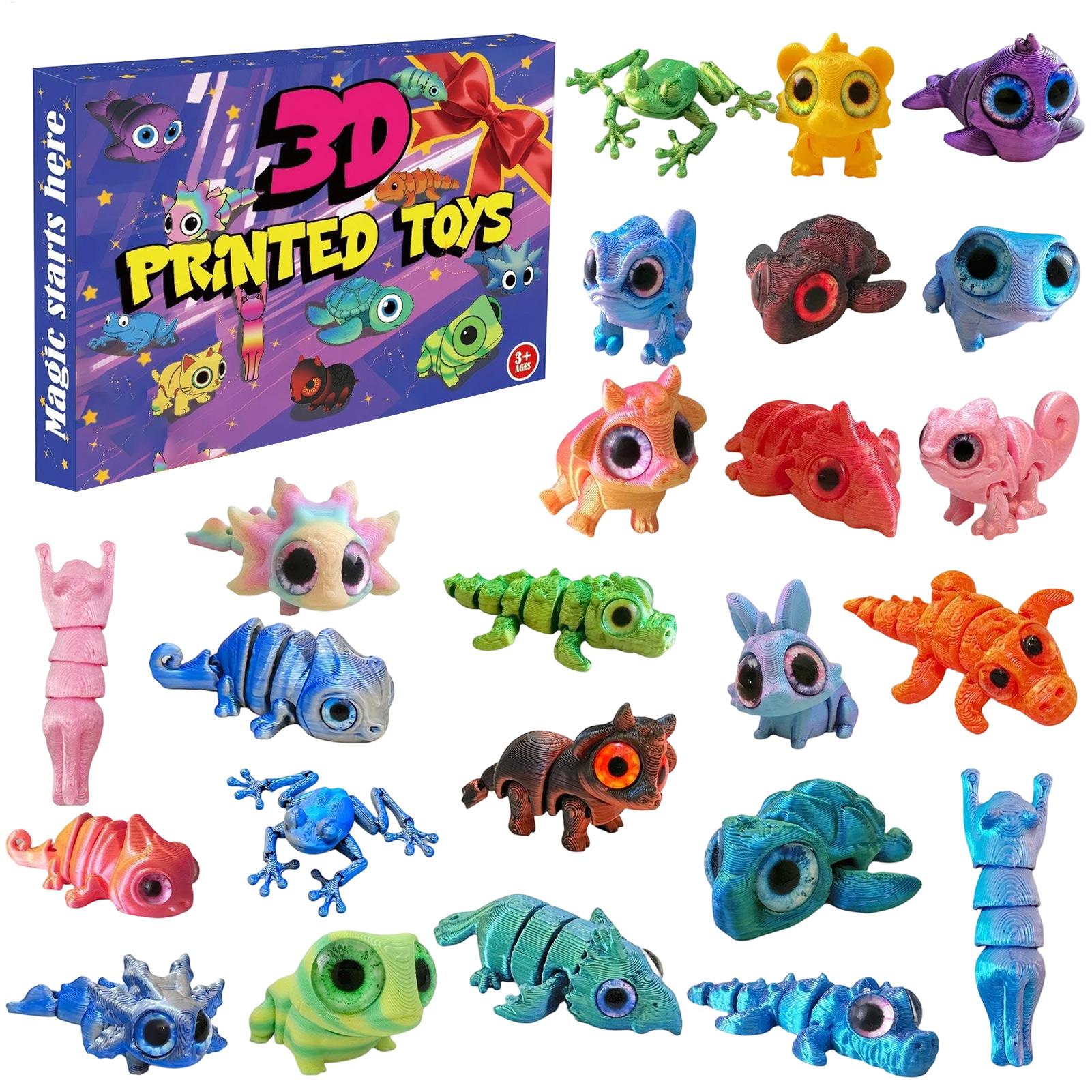 Advent Calendar Gift - 3D Printed Animals Christmas Advent Calendar