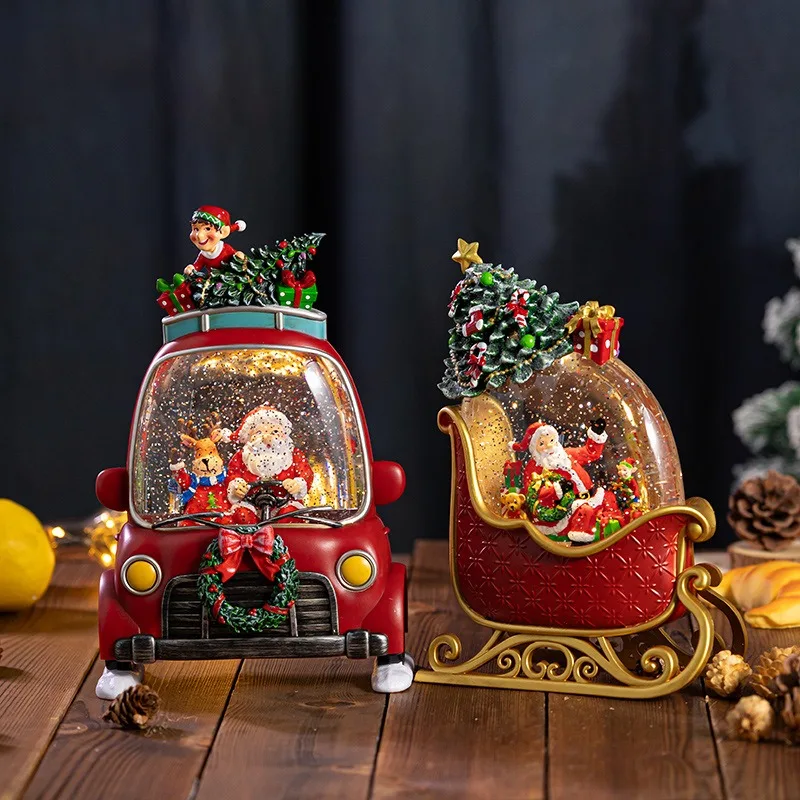 Snow Globe Musical - Santa Claus Christmas Music Box Train