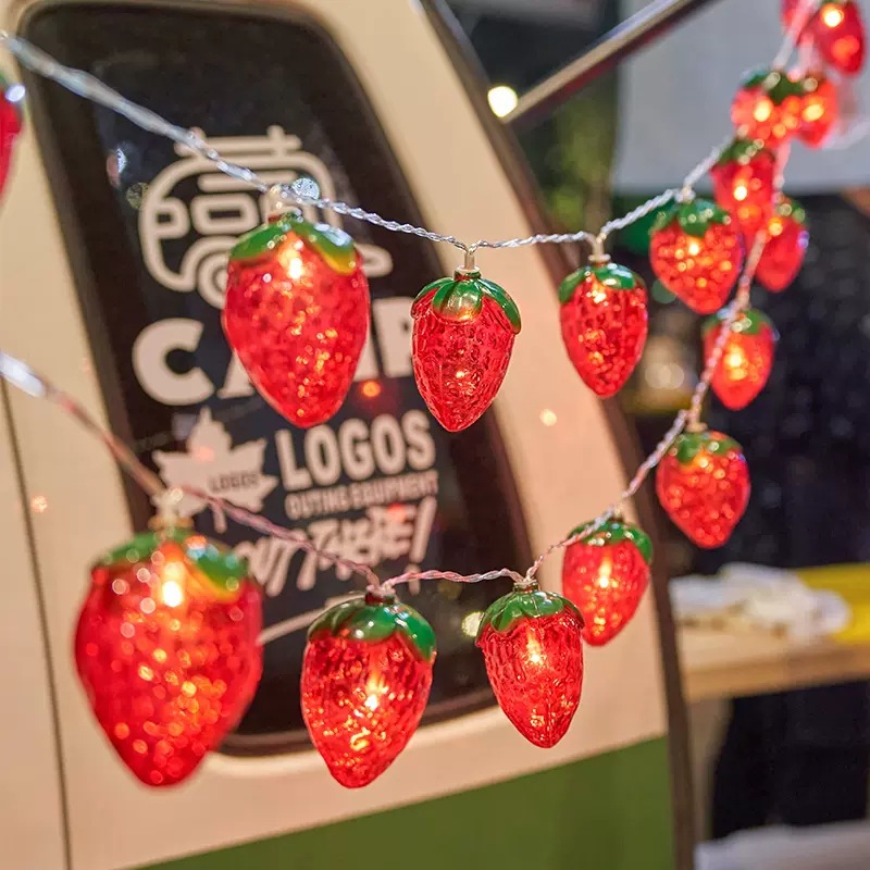 Led Fairy String Lights - 6.5FT 10LEDS Strawberry String Lights Home