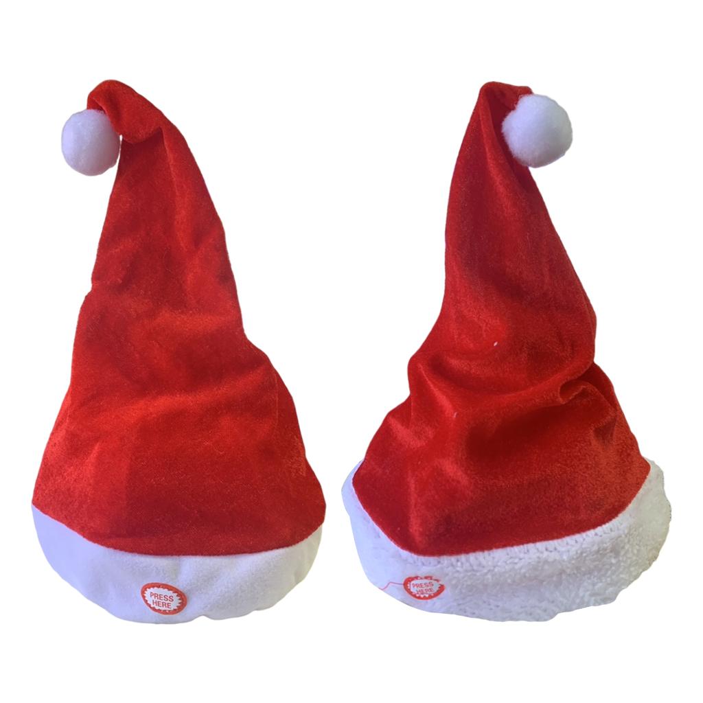 Santa Hat Plush - Singing Dancing Santa Hats Decoration Music