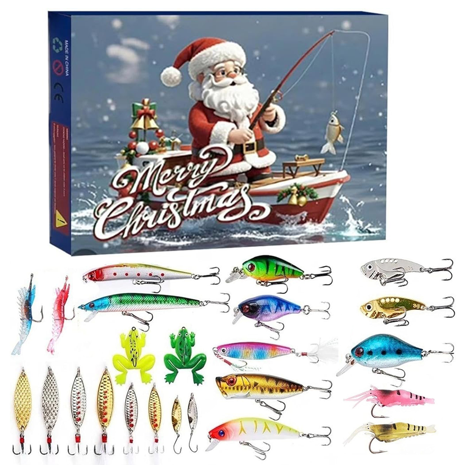 Advent Calendar Gift - Christmas Countdown Calendar 24 Days Fishing