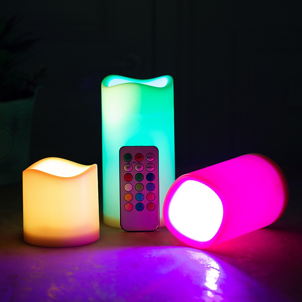 Holiday Candle Set - 3pcs/ set LED Flameless Flickering Candles,