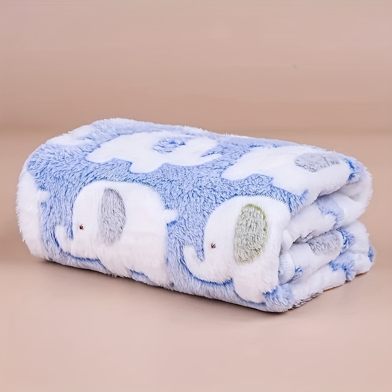 Christmas Throw Blanket - Soft and Cozy Cartoon Elephant Pet