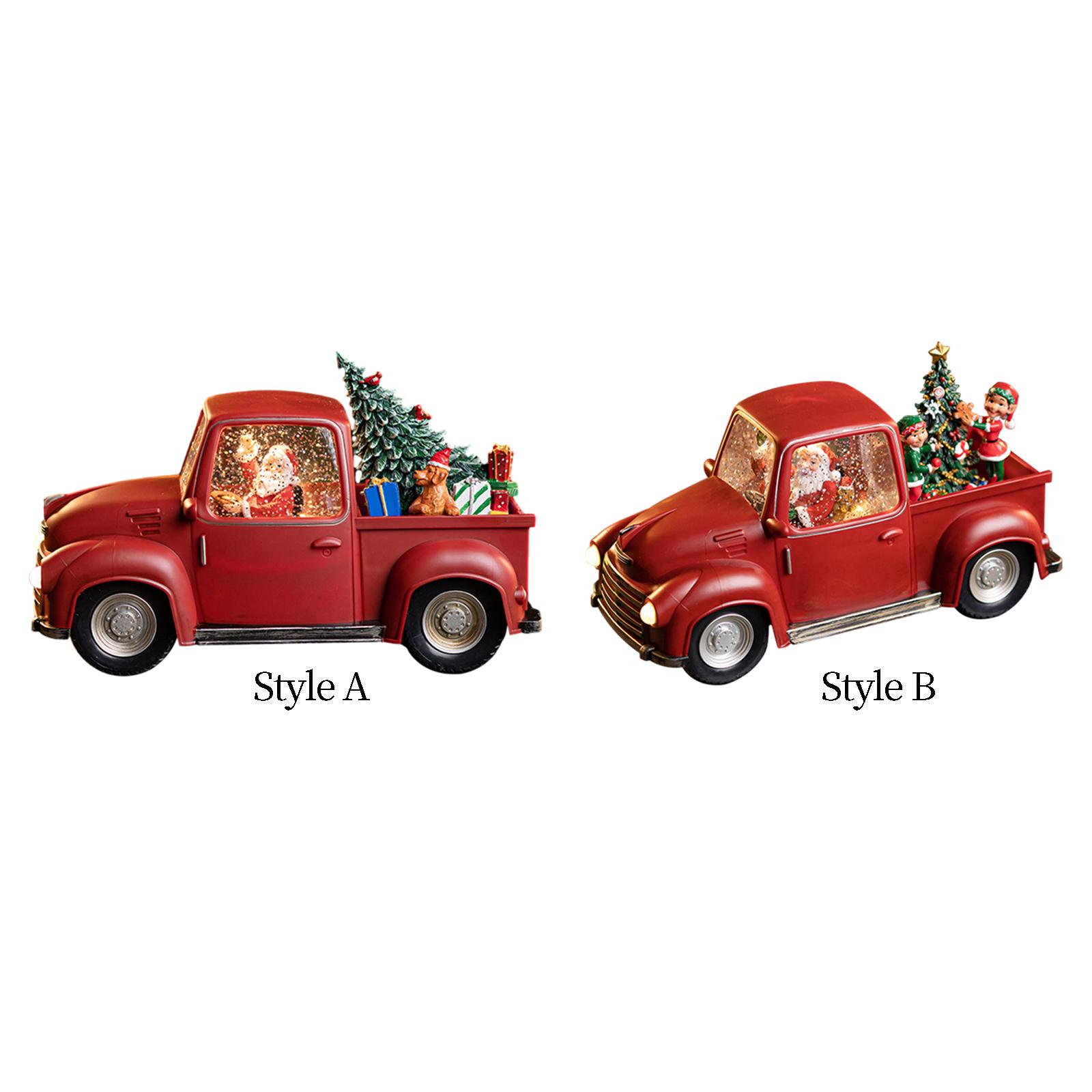 Snow Globe Musical - Christmas Decoration Santa Claus Truck Car