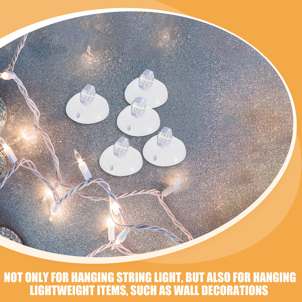 Christmas Lights Outdoor - 400Pcs Strong Reusable Sucker Light Hooks