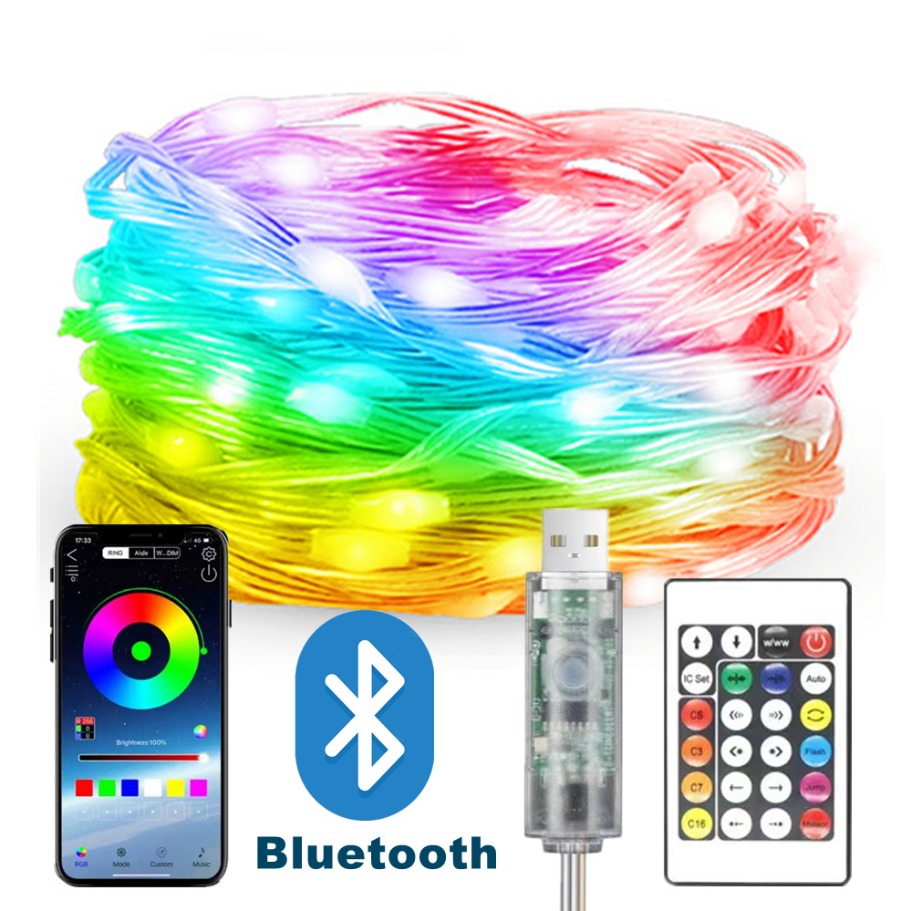 Led Fairy String Lights - WS2812B LED Light String Smart Bluetooth