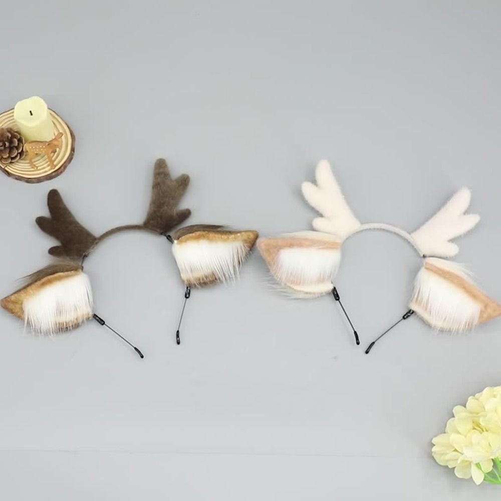 Reindeer Antlers Headband - Deer Ears Reindeer Antler Headband Party