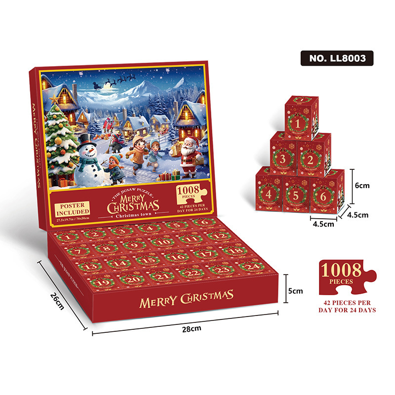 Advent Calendar Gift - Christmas Puzzle Advent Calendar Blind Box