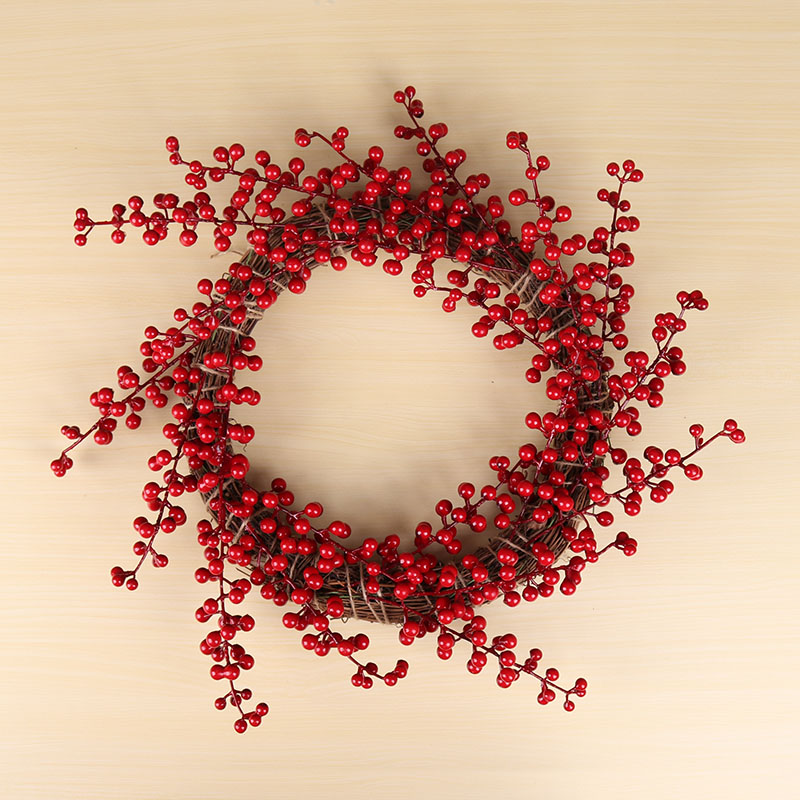 Christmas Wreath Fake - Artificial Berry Branch Decorative Berries DIY