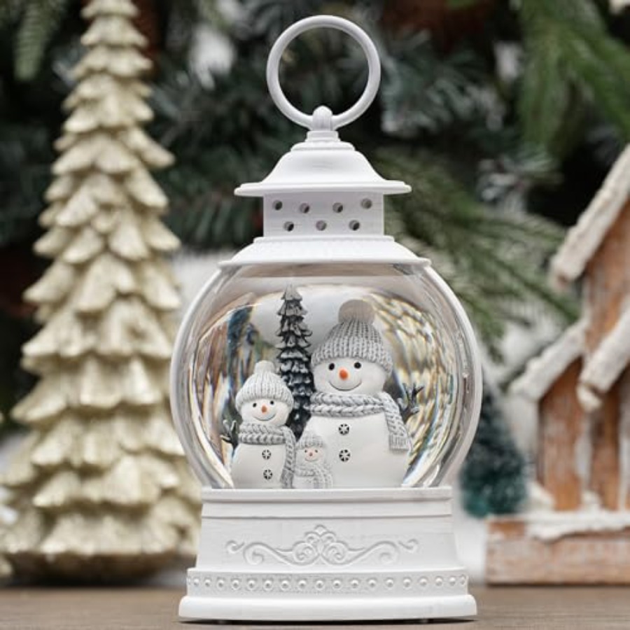 Snow Globe Musical - Christmas Snow Globe Lantern Musical Lighted