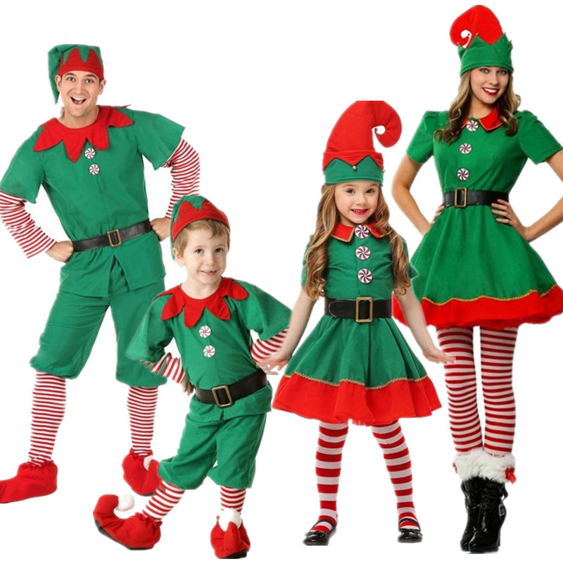 Elf Costume Christmas - 2025, new products.Children and adults Christmas