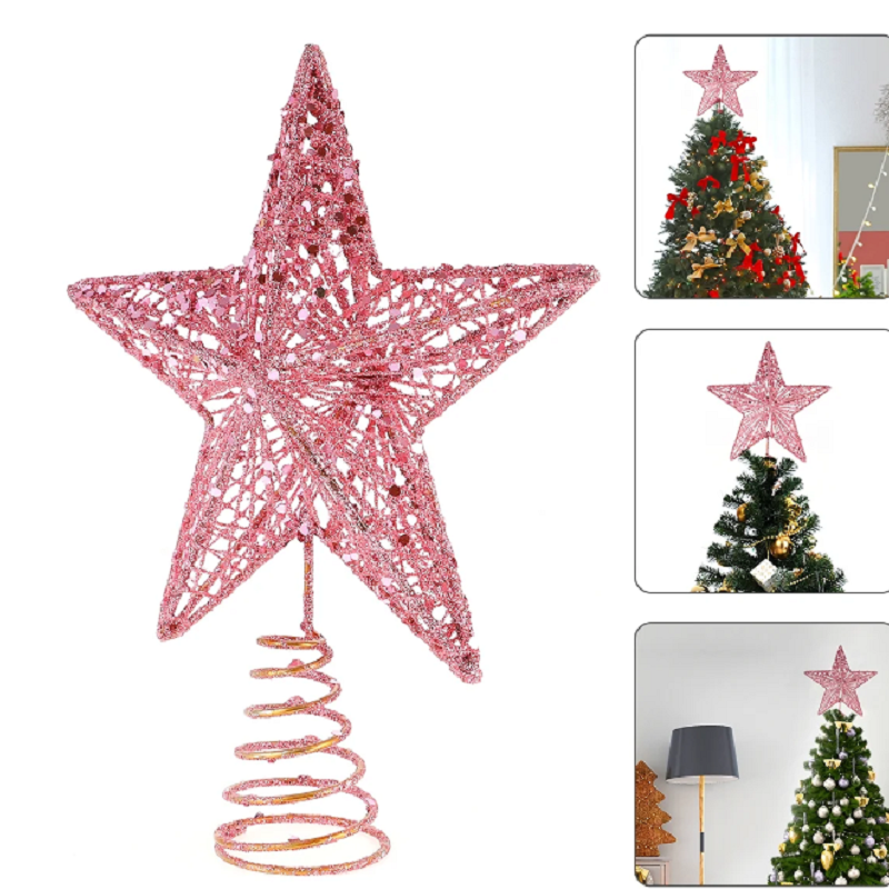 Star Tree Topper - 20Christmas Tree Topper Star Gold Glitter