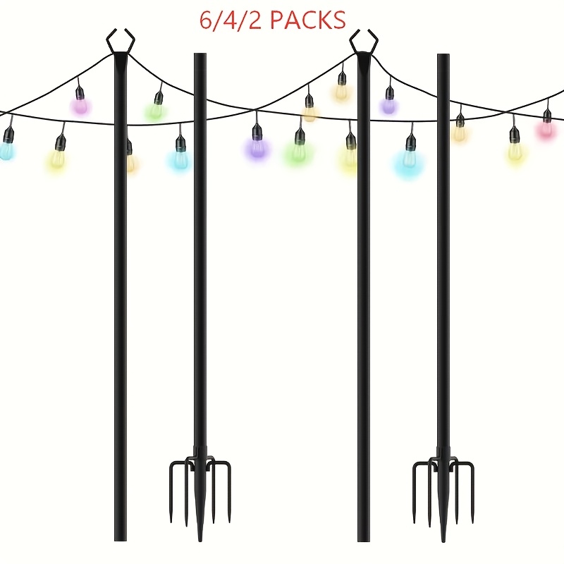Christmas Lights Outdoor - 6/4/2 Pack 8.9Ft Heavy Duty Metal