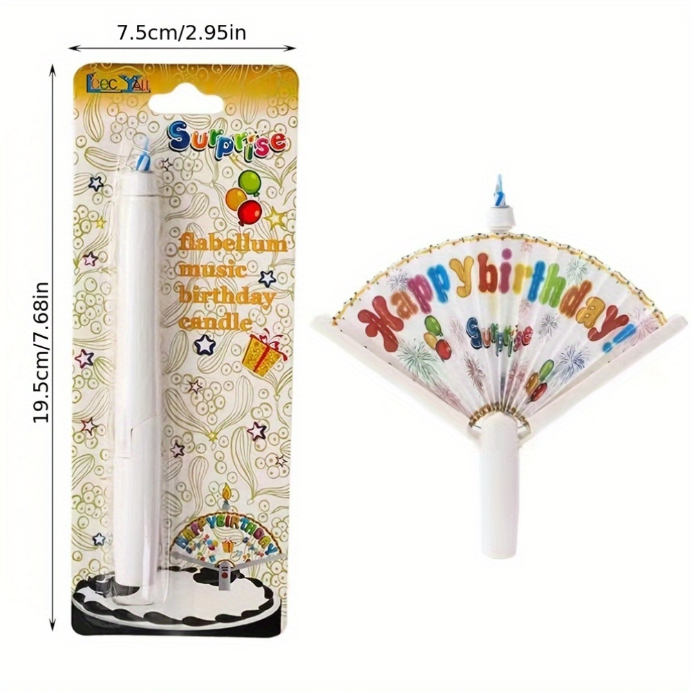 Holiday Candle Set - 1pc Vibrant Multi-Color Automatic Open Fan