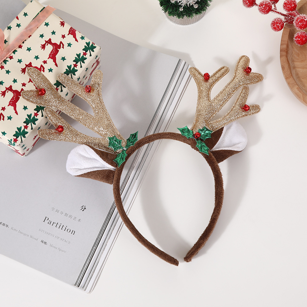 Reindeer Antlers Headband - 1pcs Adults Women Girls Deer Costume