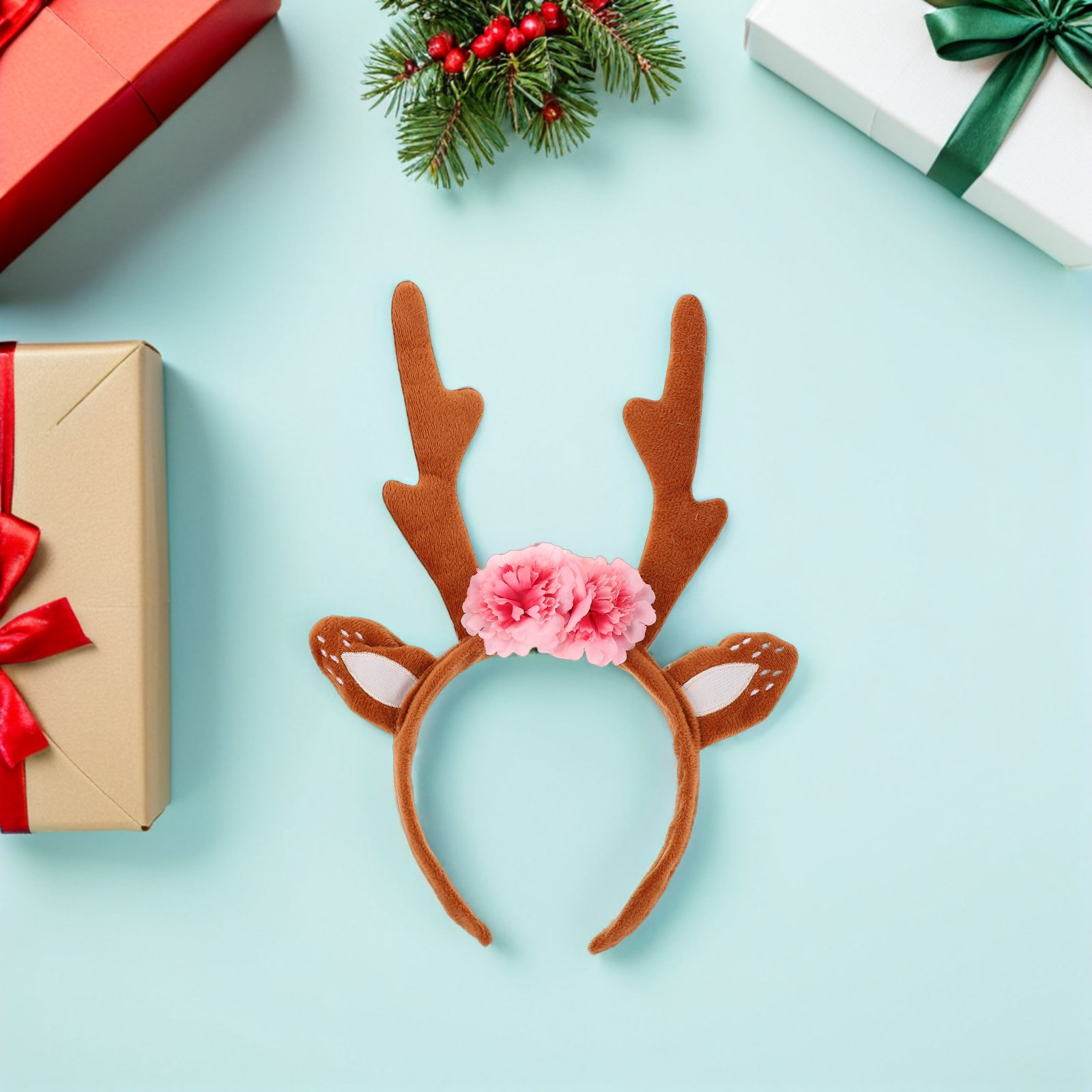 Reindeer Antlers Headband - Reindeer Antlers Headband Christmas Elk Horn