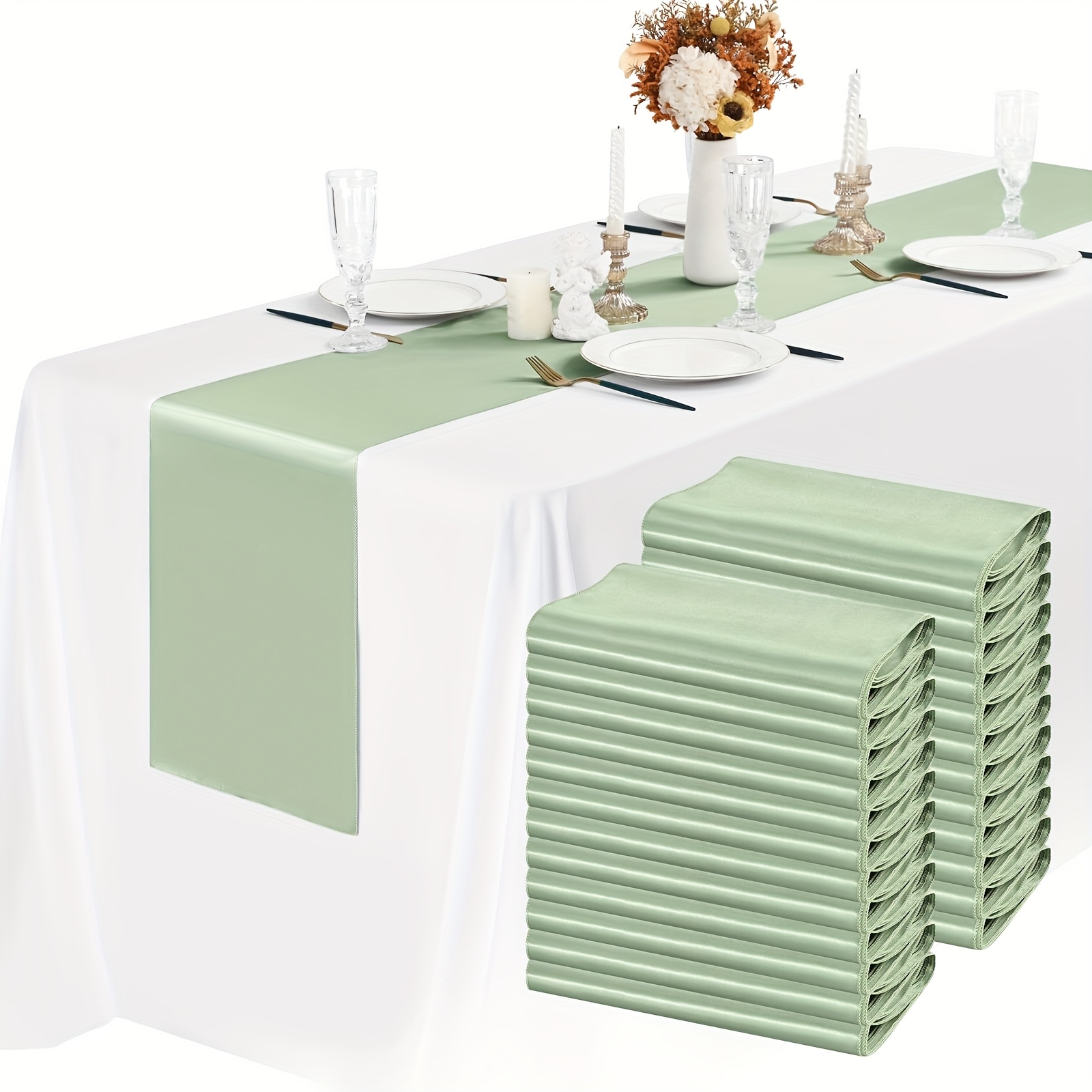 Christmas Table Runner - Showgeous 24pcs of Satin Table Runners