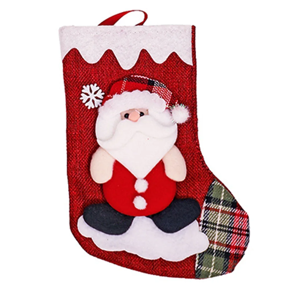 Christmas Stocking Hanging - Holiday Large Christmas Stocking with Santa