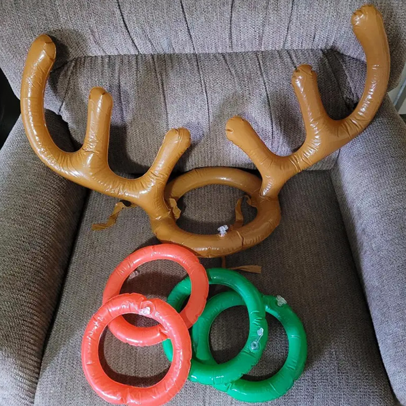 Reindeer Antlers Headband - 1/3/5set Christmas Game Inflatable Reindeer Antler