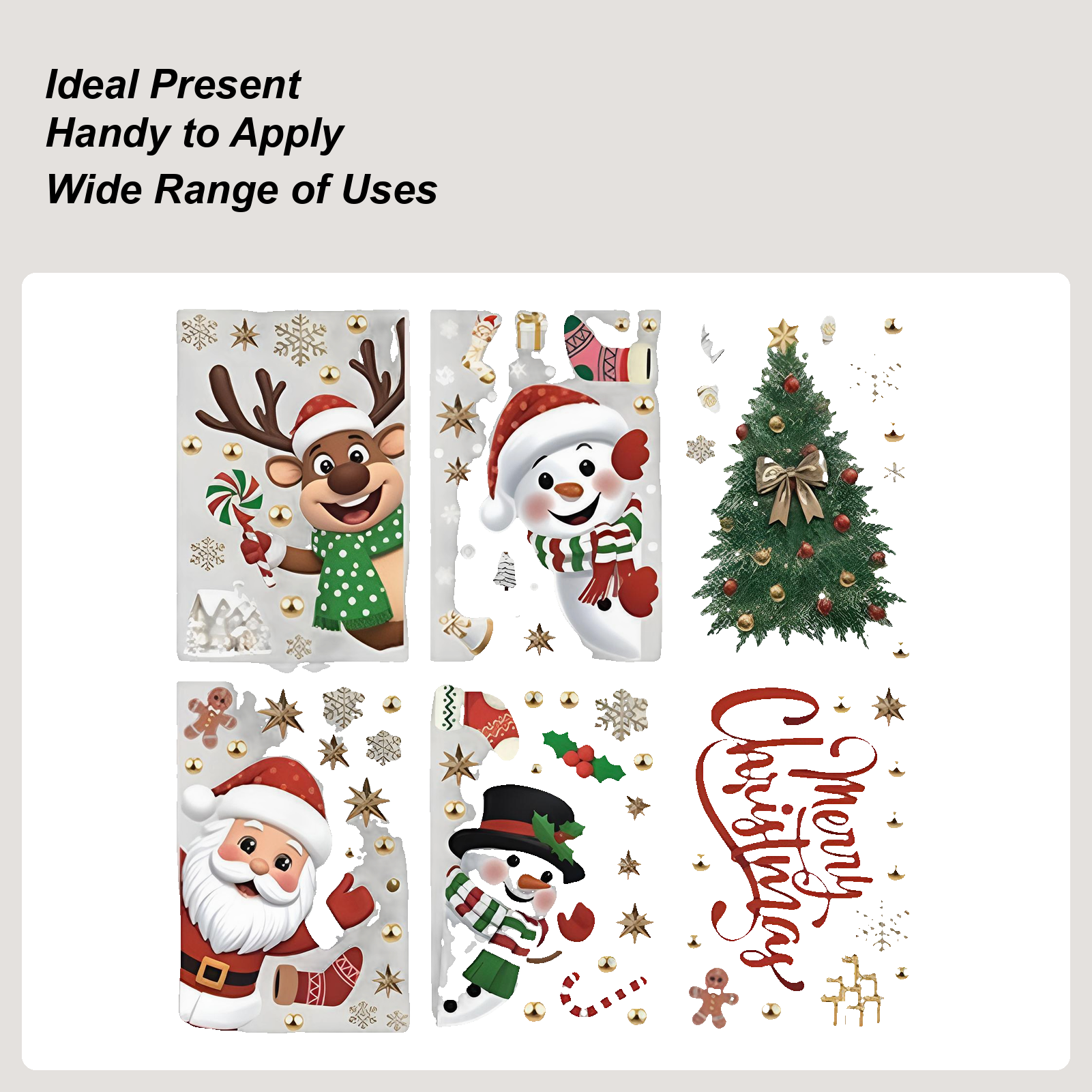 Christmas Window Decorations H - Snowflake Window Decal ulasan dan harga