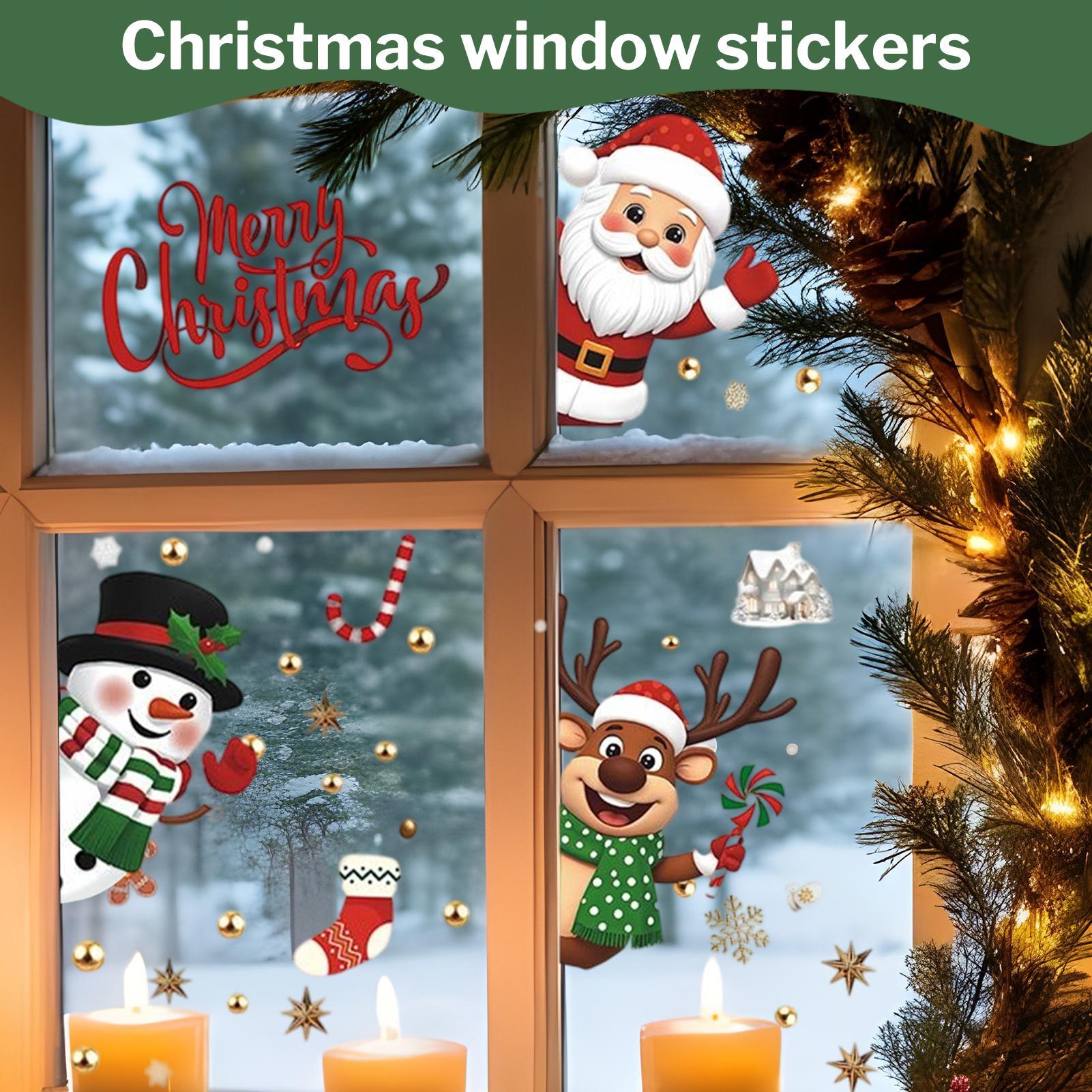 Christmas Window Decorations H - Snowflake Window Decal ulasan dan harga