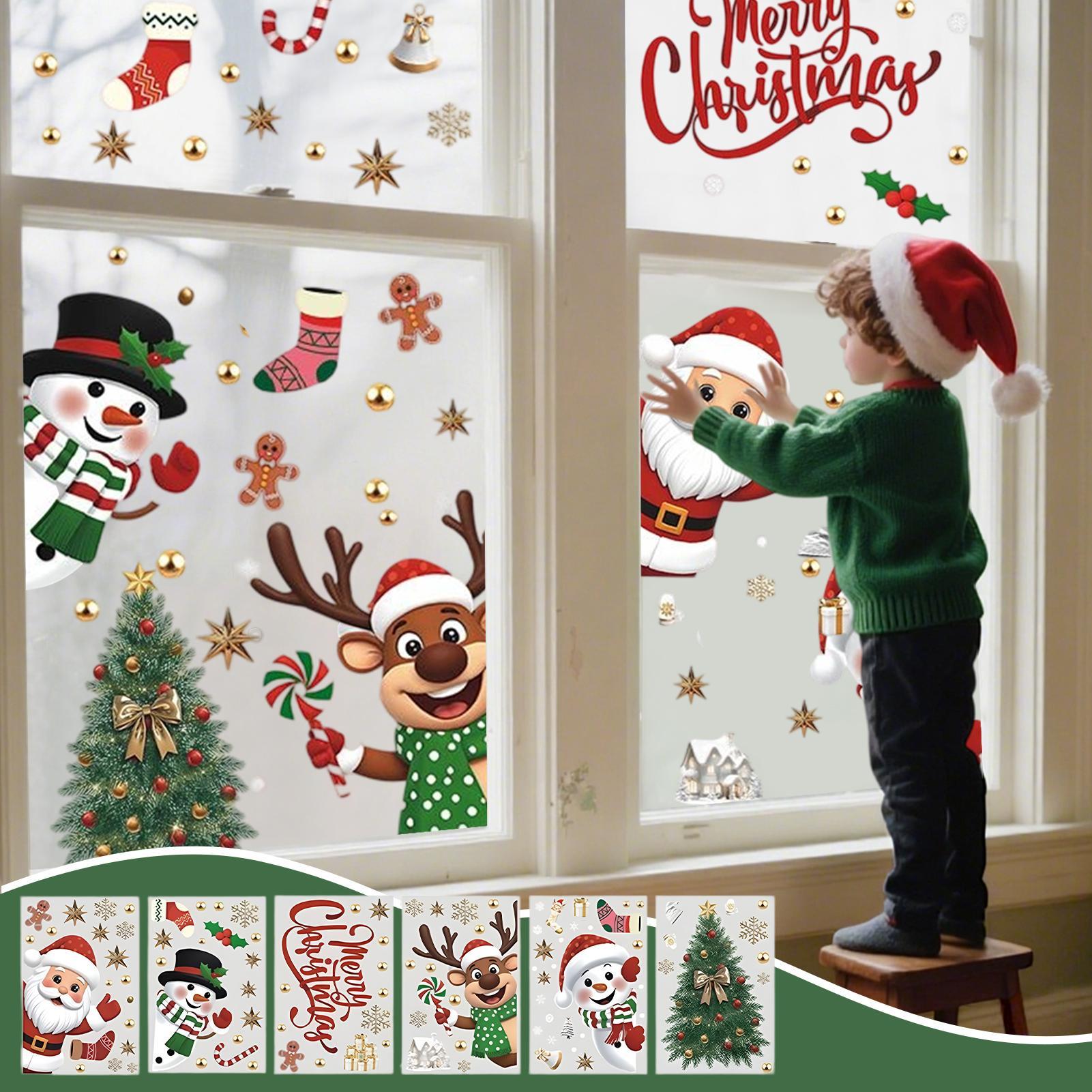 Christmas Window Decorations H - Snowflake Window Decal ulasan dan harga