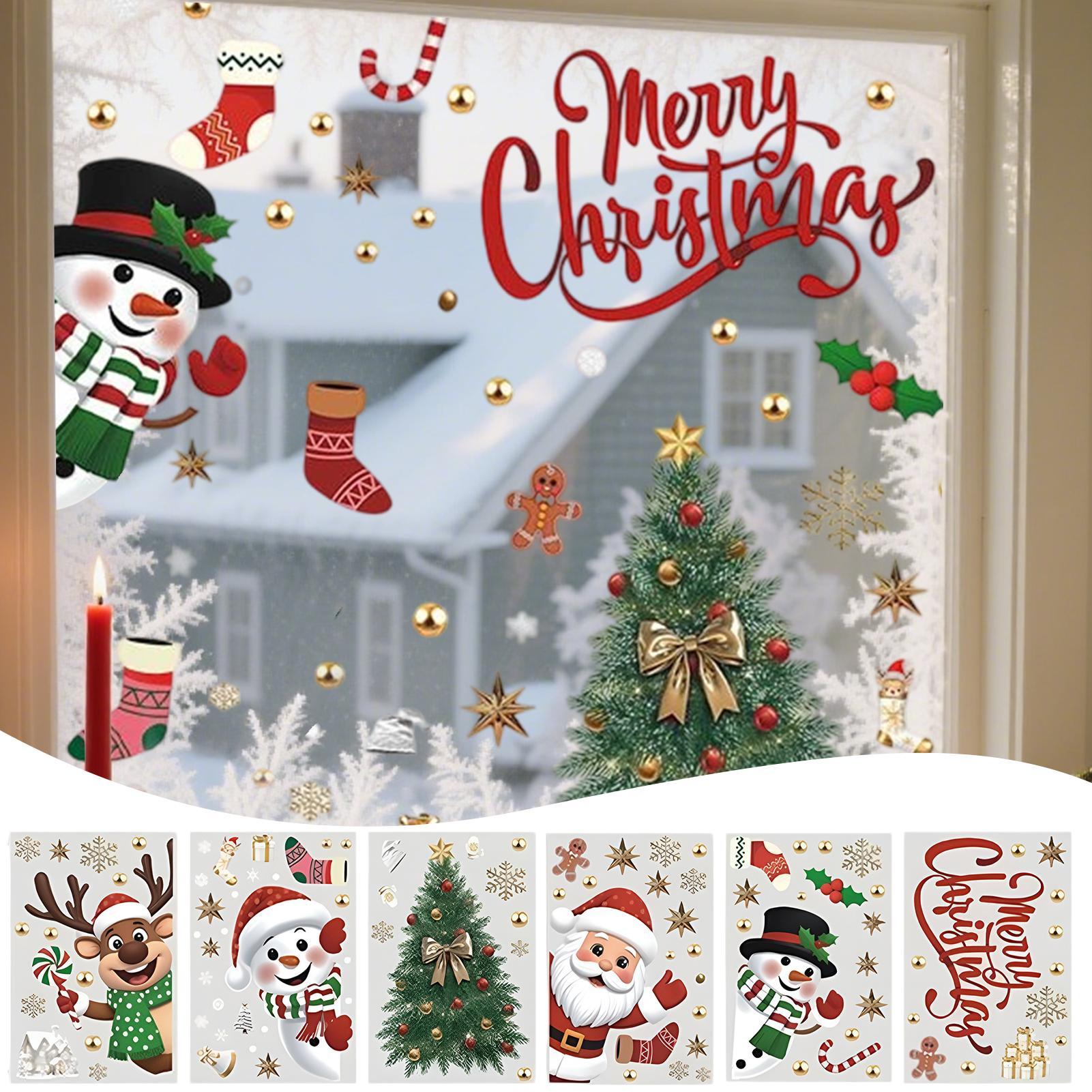 Christmas Window Decorations H - Snowflake Window Decal ulasan dan harga
