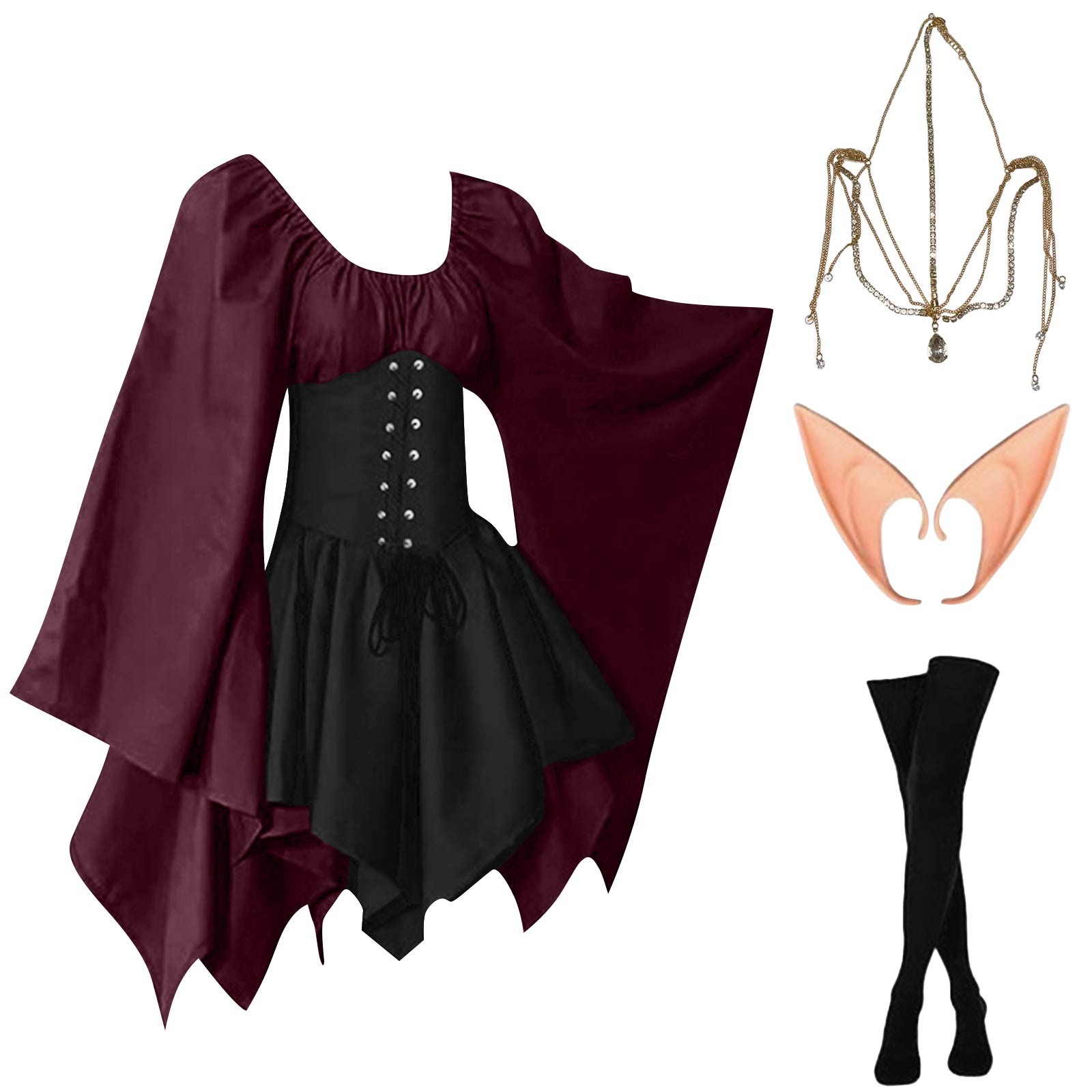 Halloween Cosplay Palace Victo - Elf Costume Christmas ulasan dan harga