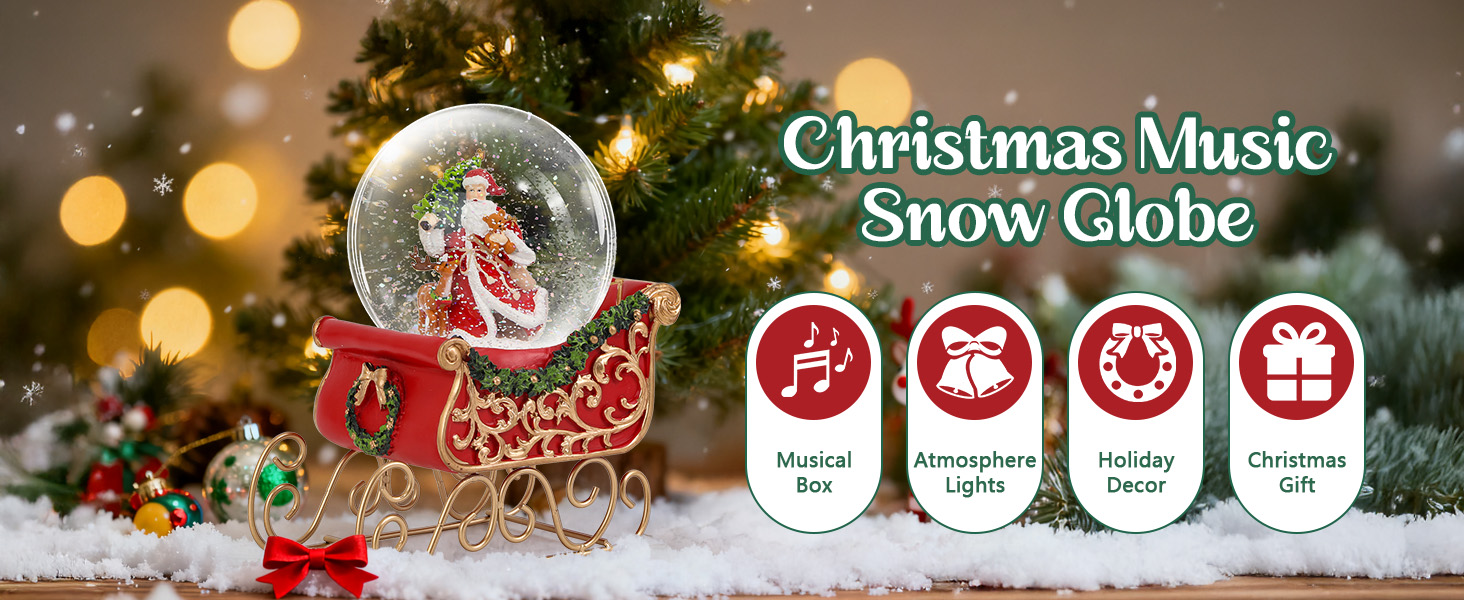 Christmas Snow Globe with Musi - Snow Globe Musical ulasan dan harga