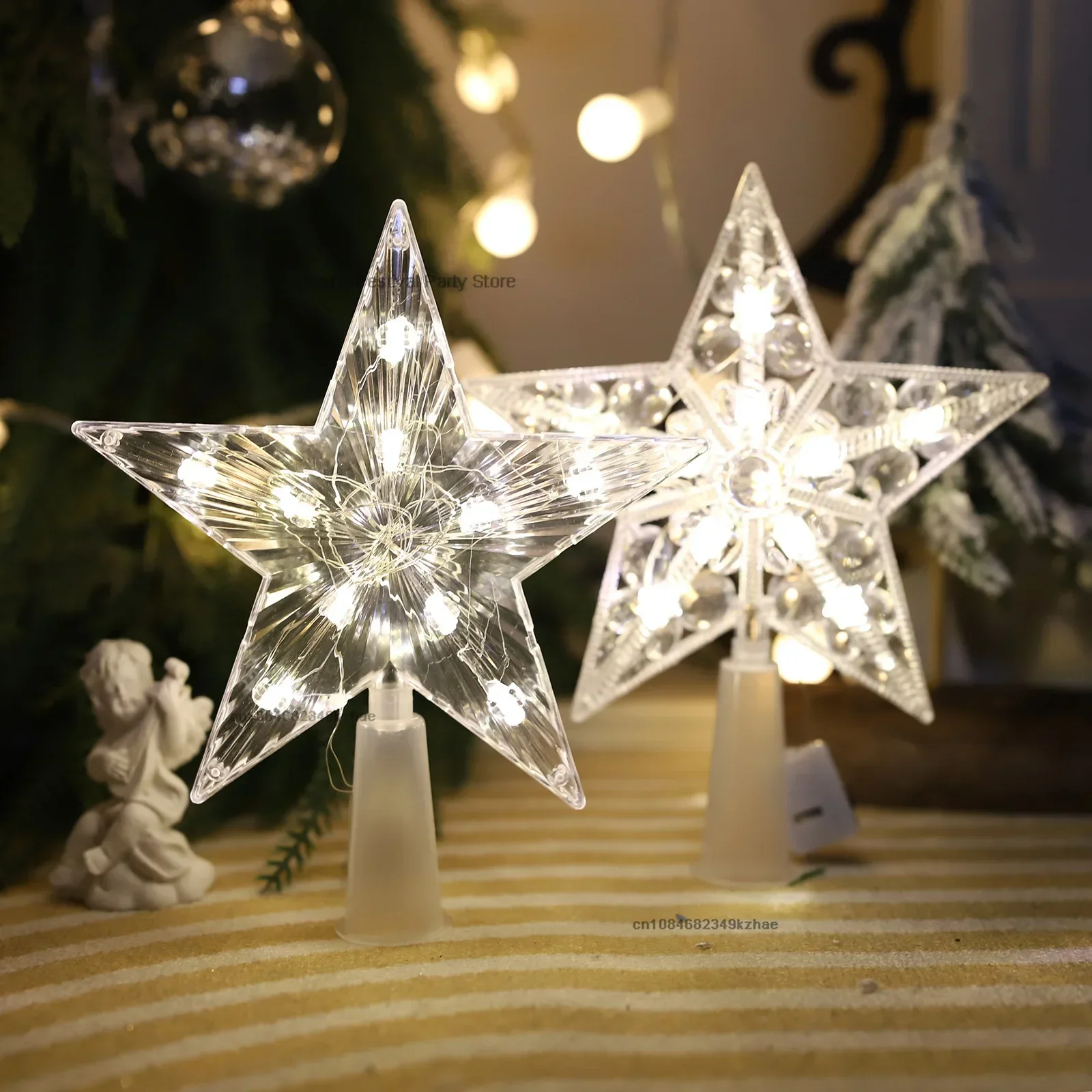 15CM LED Christmas Tree Orname - Star Tree Topper ulasan dan harga