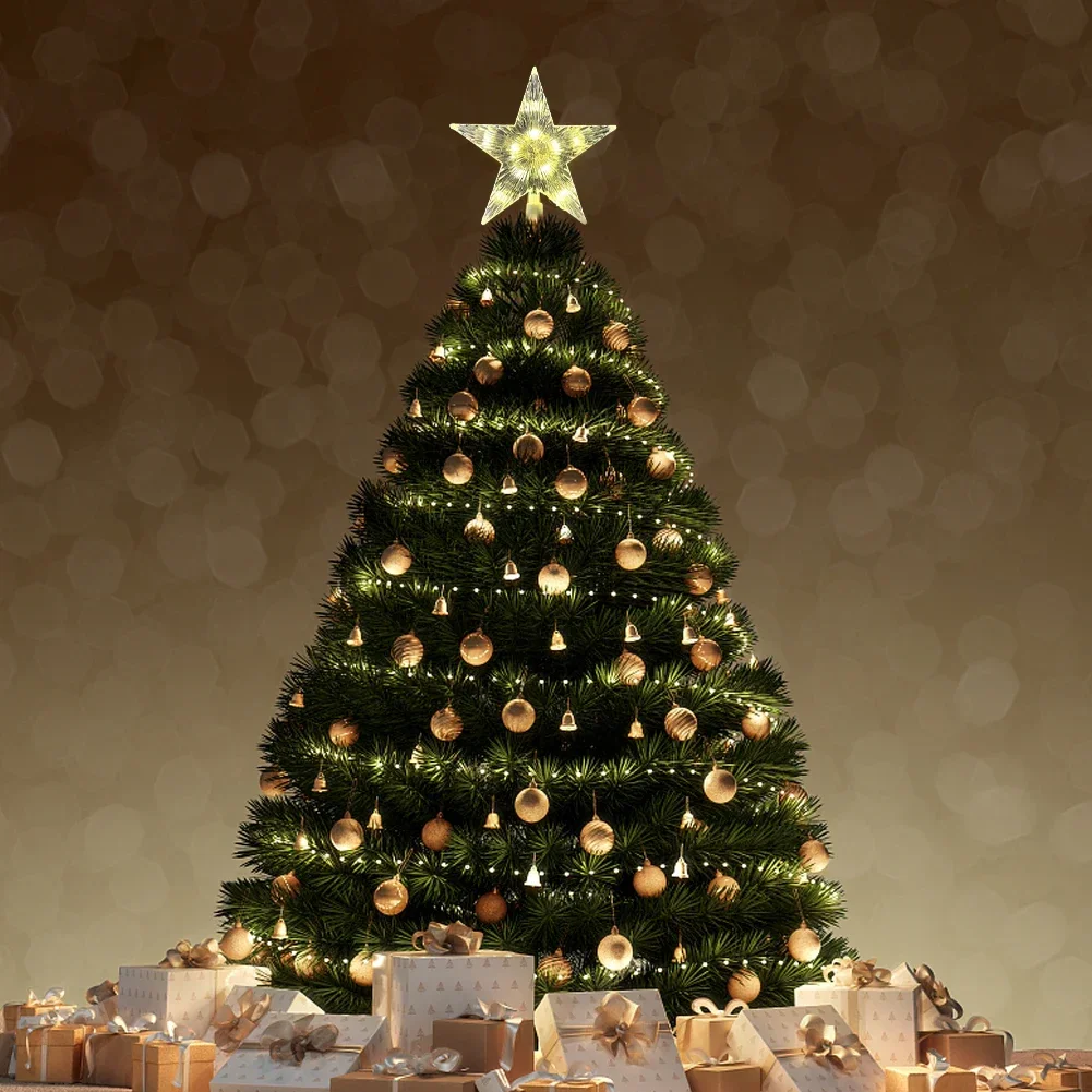 15CM LED Christmas Tree Orname - Star Tree Topper ulasan dan harga