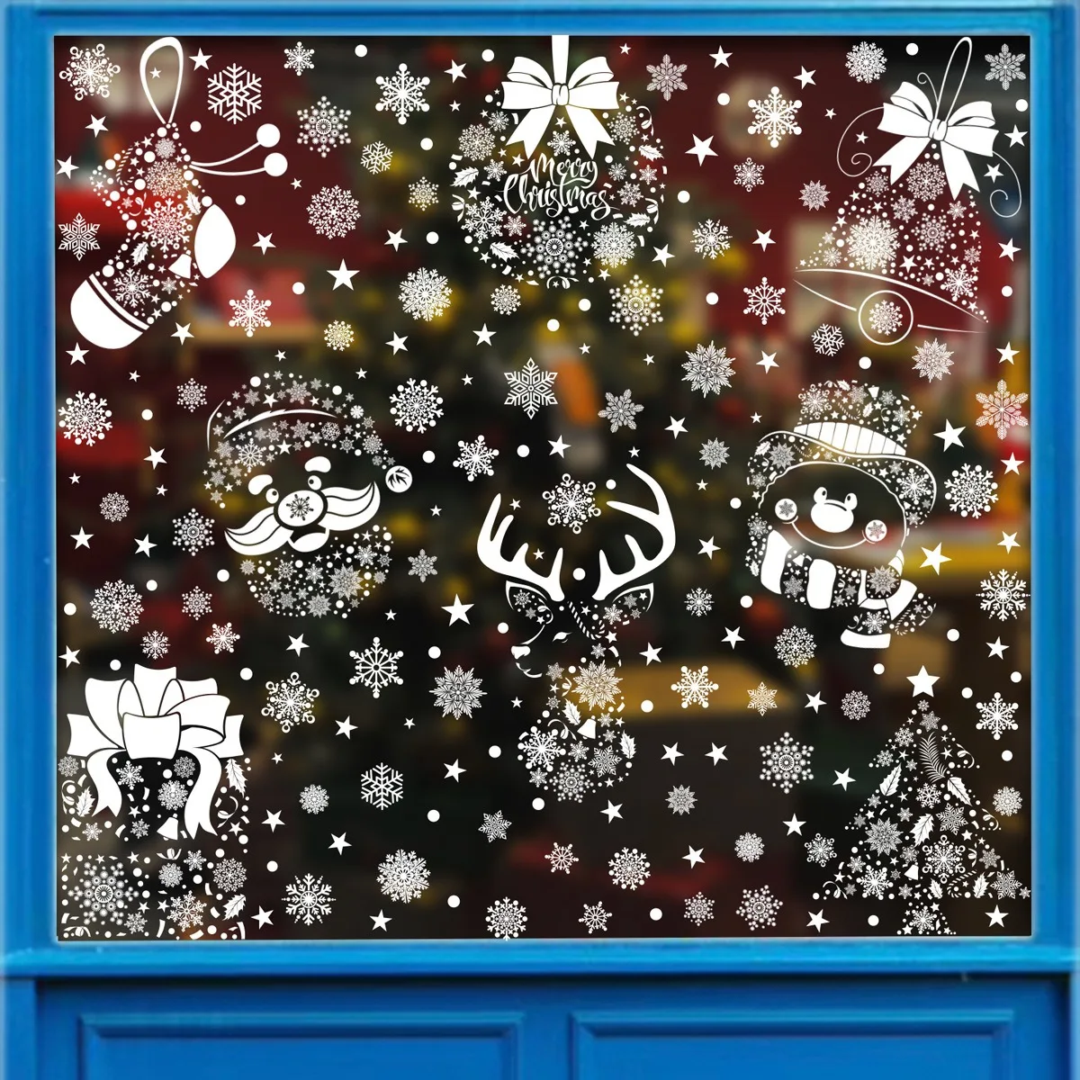 Christmas Wall Sticker Snowfla - Snowflake Window Decal ulasan dan harga