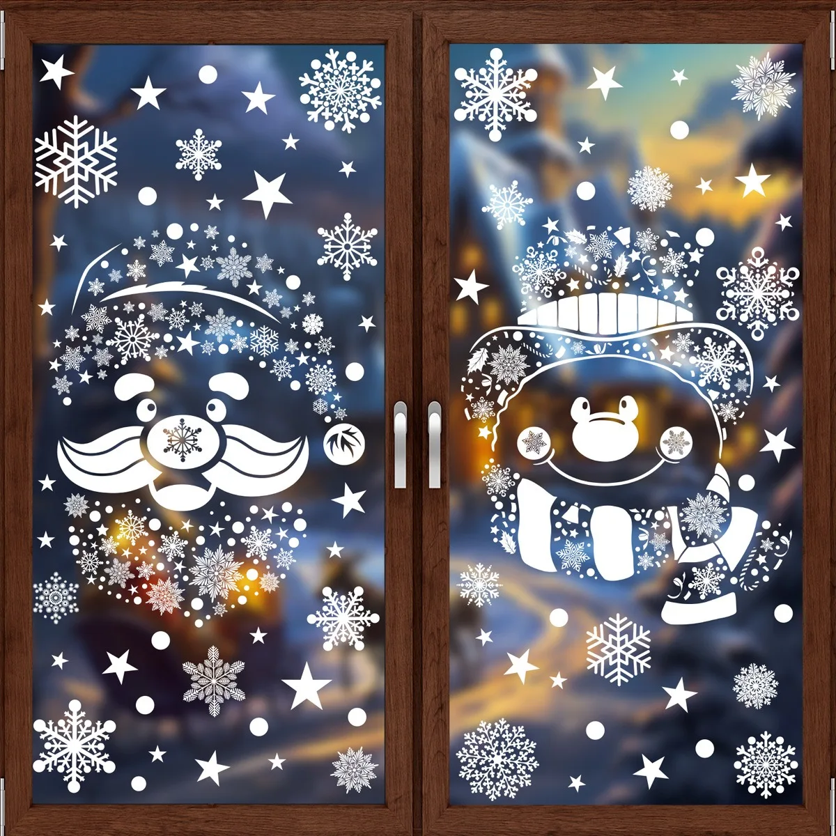 Christmas Wall Sticker Snowfla - Snowflake Window Decal ulasan dan harga