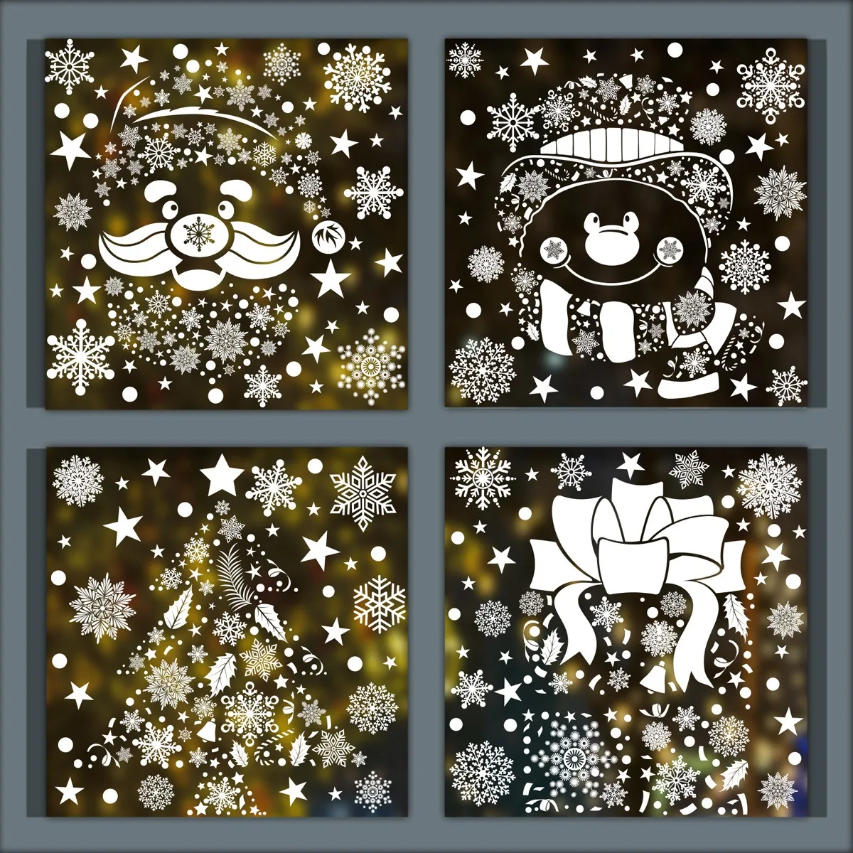 Christmas Wall Sticker Snowfla - Snowflake Window Decal ulasan dan harga