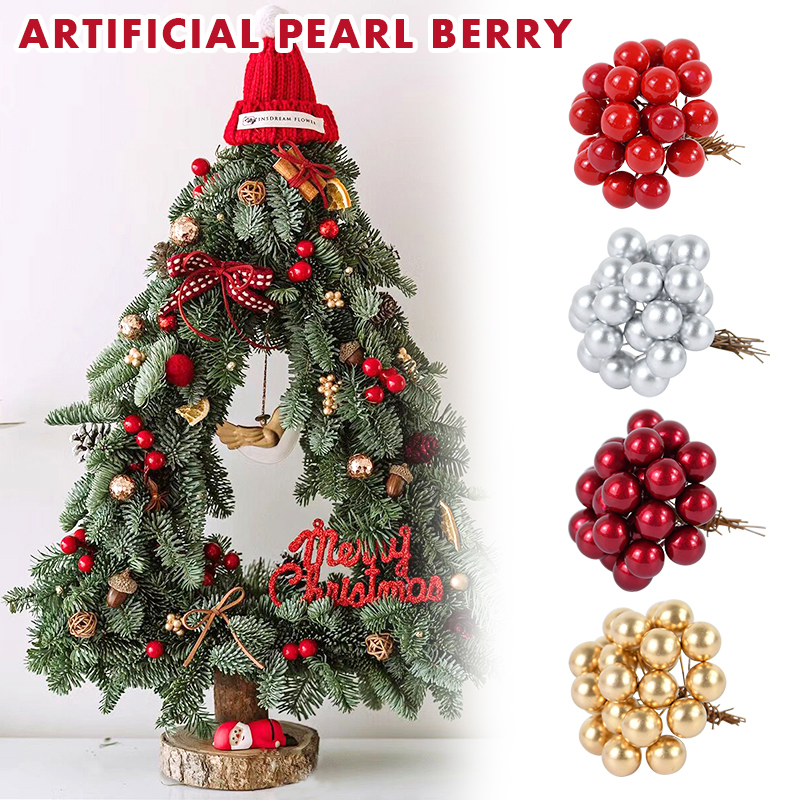 100/200pcs Pearl Stamens Mini  - Christmas Wreath Fake ulasan dan harga