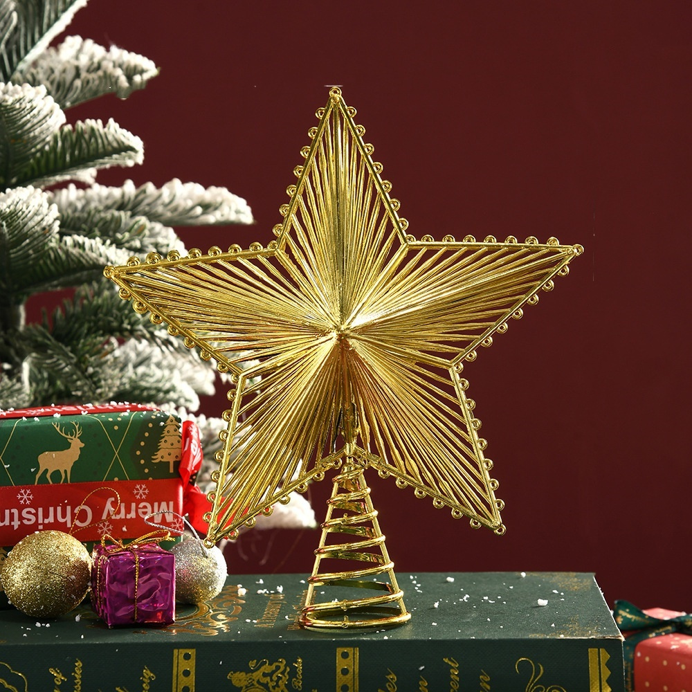Gold Glitter Christmas Tree To - Star Tree Topper ulasan dan harga
