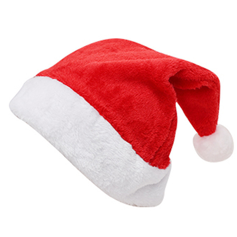 50pcs Christmas Plush Velvet H - Santa Hat Plush ulasan dan harga