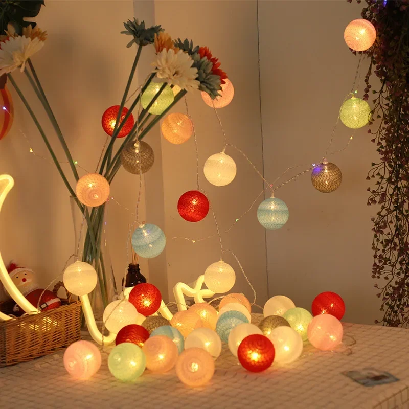LED Cotton Balls String Lights - Led Fairy String Lights ulasan dan harga