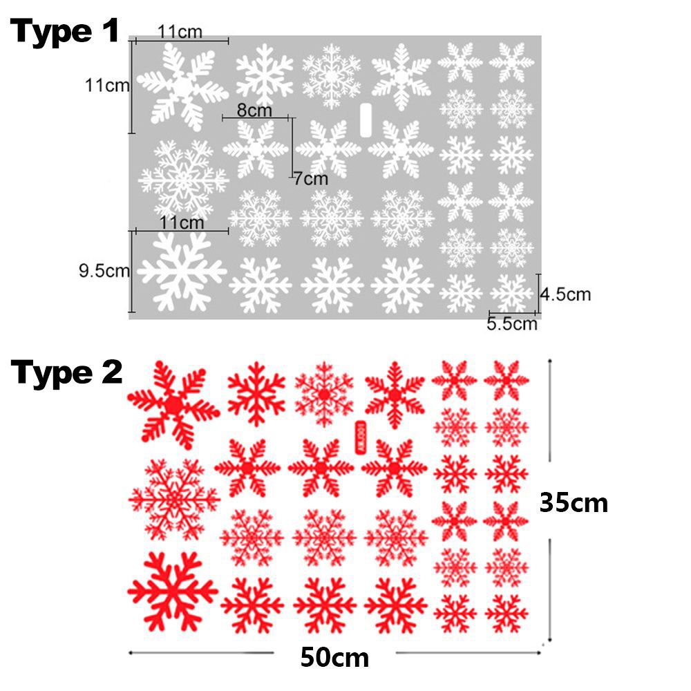 27/38PCS Gift Xmas  Festival S - Snowflake Window Decal ulasan dan harga